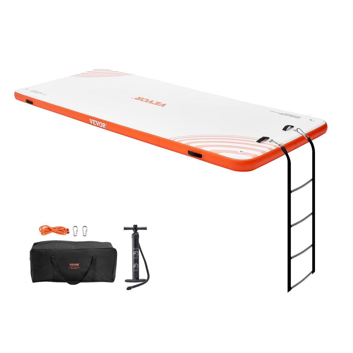 VEVOR Non-Slip Inflatable Floating Dock with Detachable Ladder