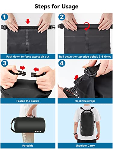 Waterproof Dry Bag Backpack with Emergency Whistle