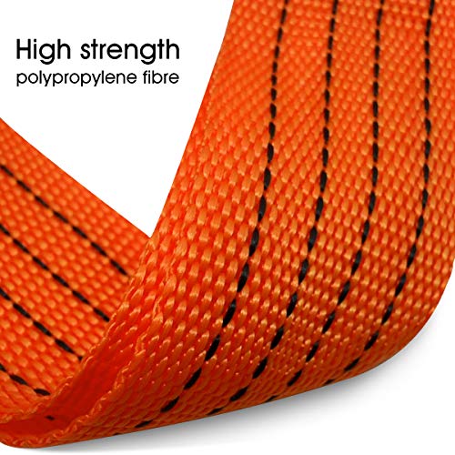 JCHL 2-Inch x 20-Foot Recovery Tow Strap with Hooks
