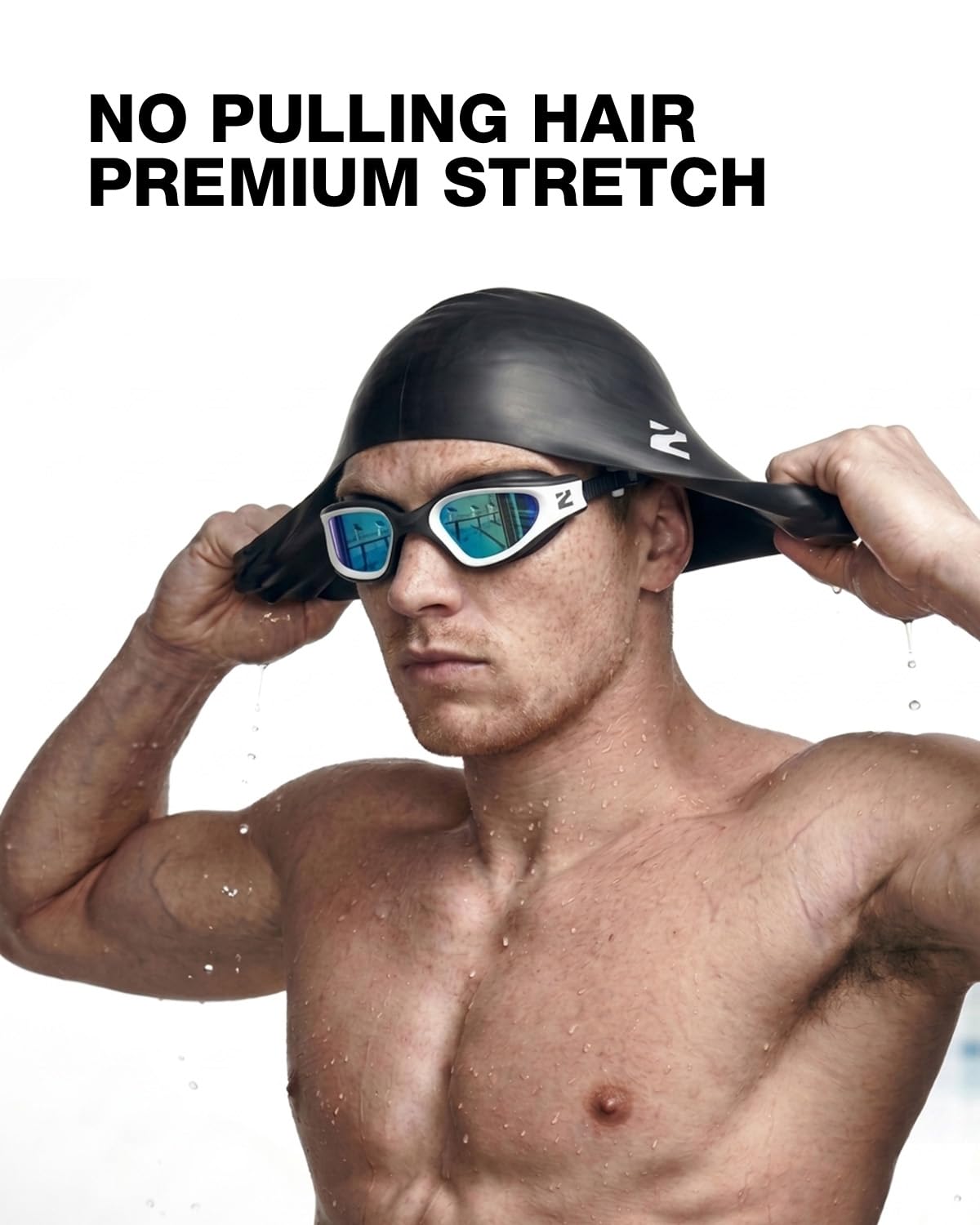ZIONOR G1 Air Anti-Fog Adult Swim Goggles with Swim Cap
