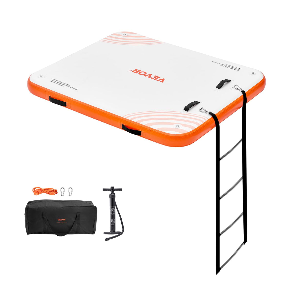 VEVOR Non-Slip Inflatable Floating Dock with Detachable Ladder