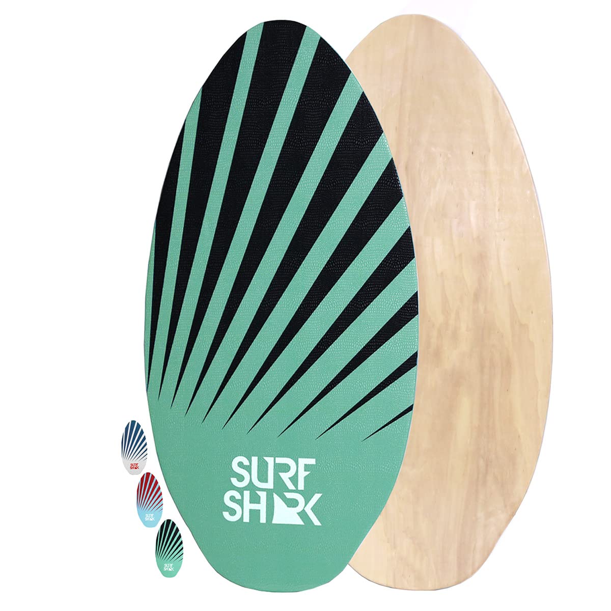 Deluxe Wooden Skimboard with EVA Grip Pad for Beach Use