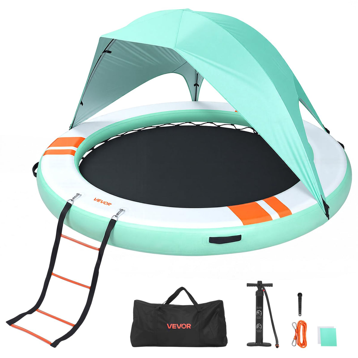 VEVOR Non-Slip Inflatable Floating Dock with Ladder