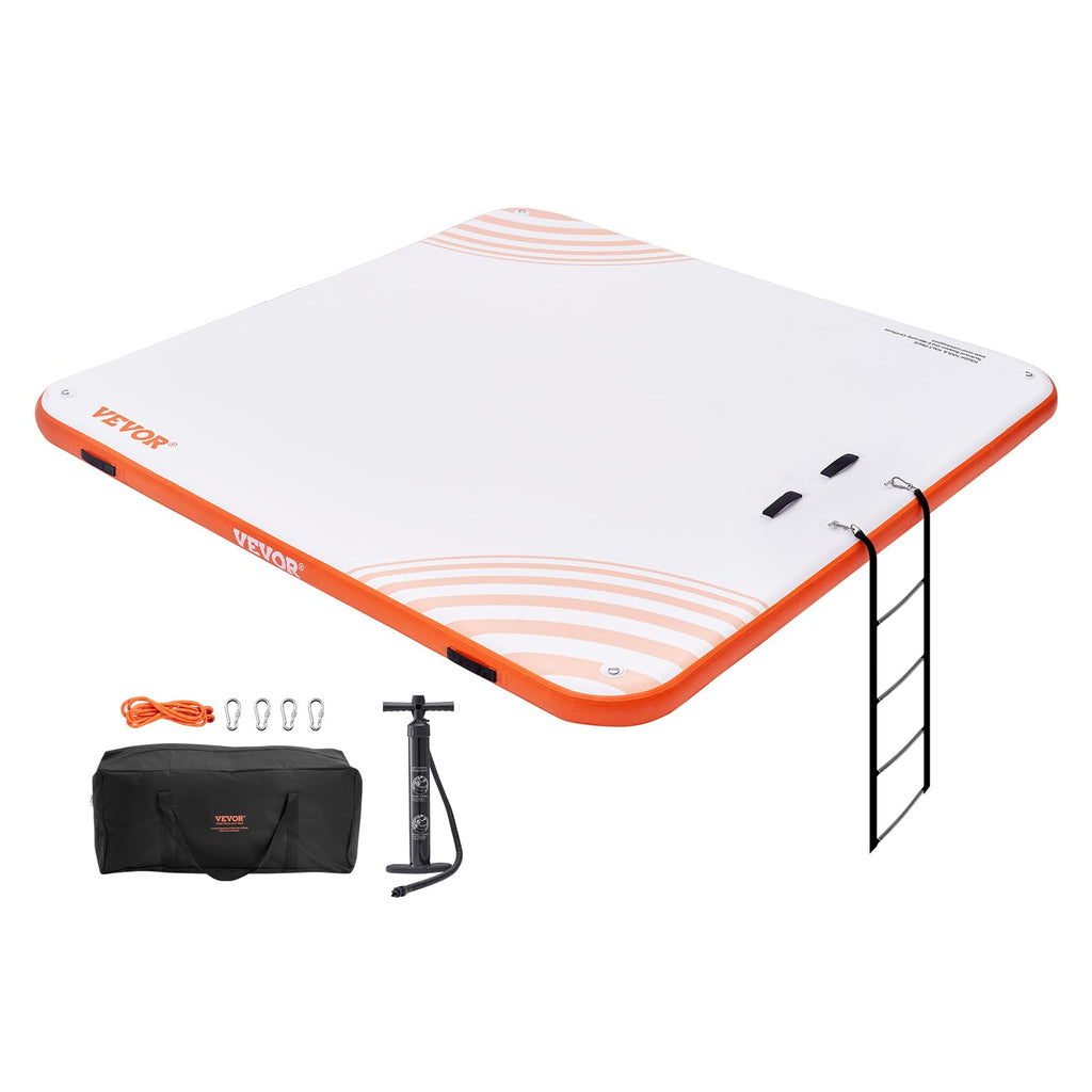 VEVOR Non-Slip Inflatable Floating Dock with Detachable Ladder