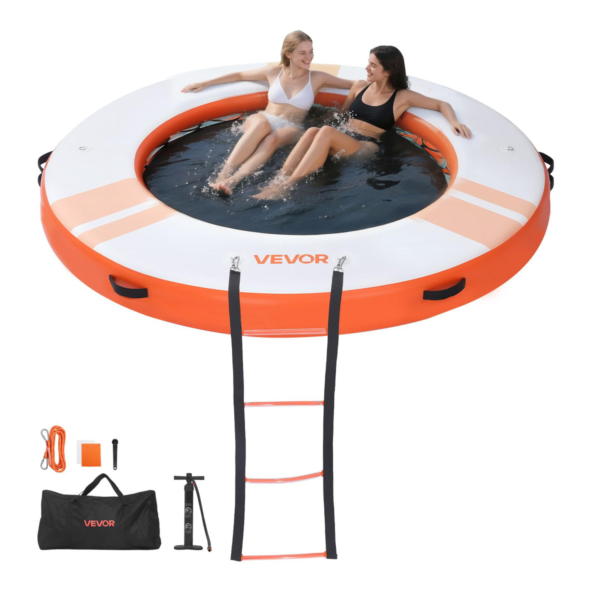 VEVOR Non-Slip Inflatable Floating Dock with Ladder