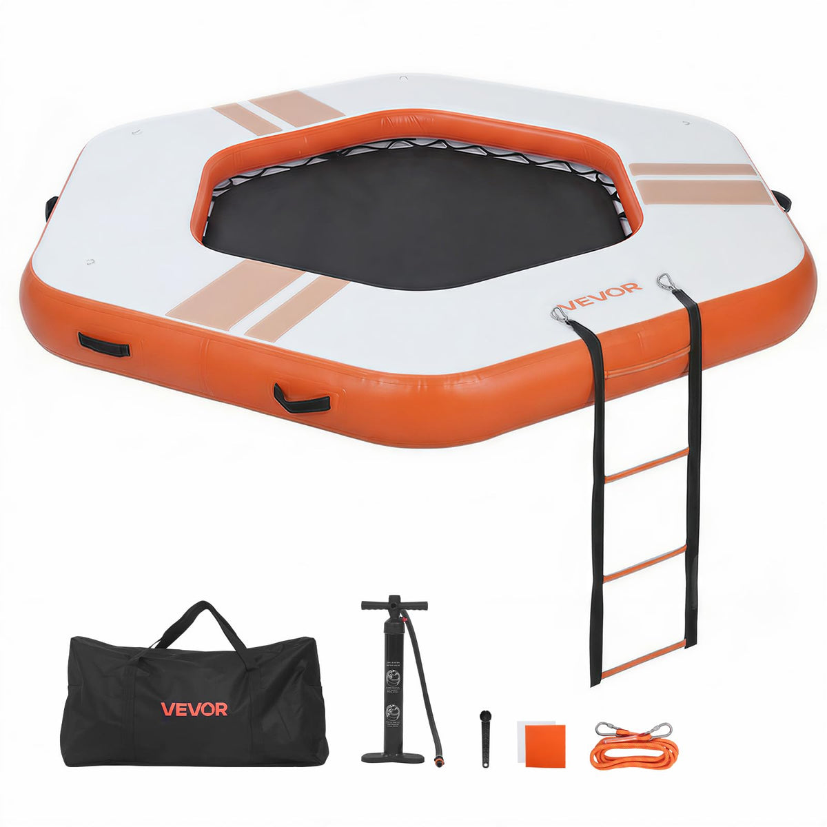 VEVOR Non-Slip Inflatable Floating Dock with Ladder