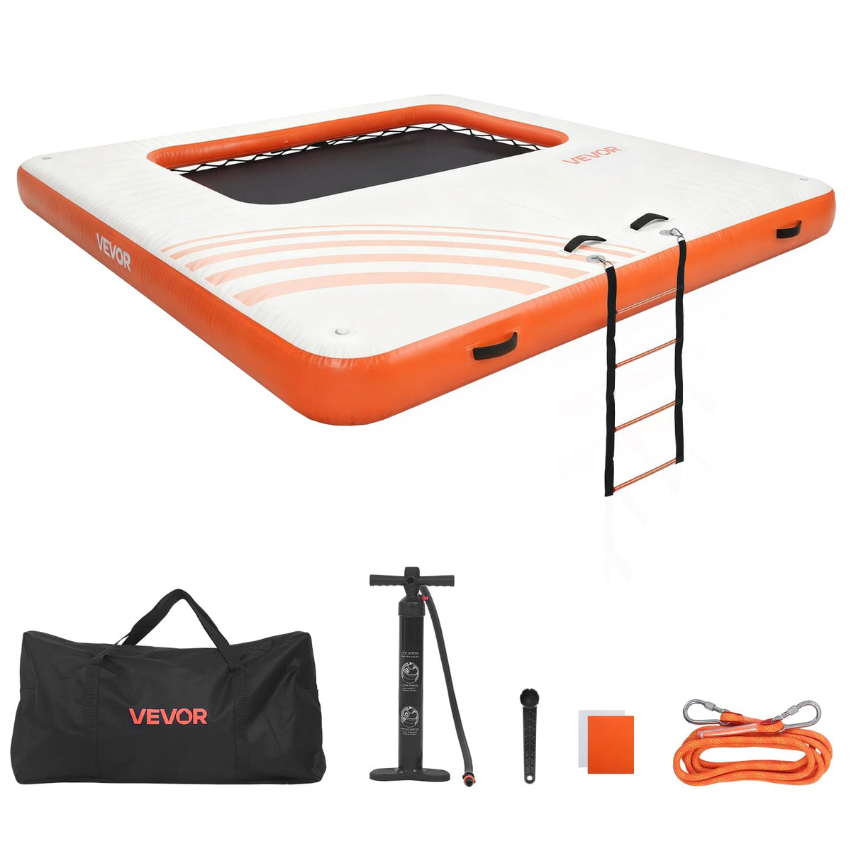 VEVOR Non-Slip Inflatable Floating Dock with Ladder