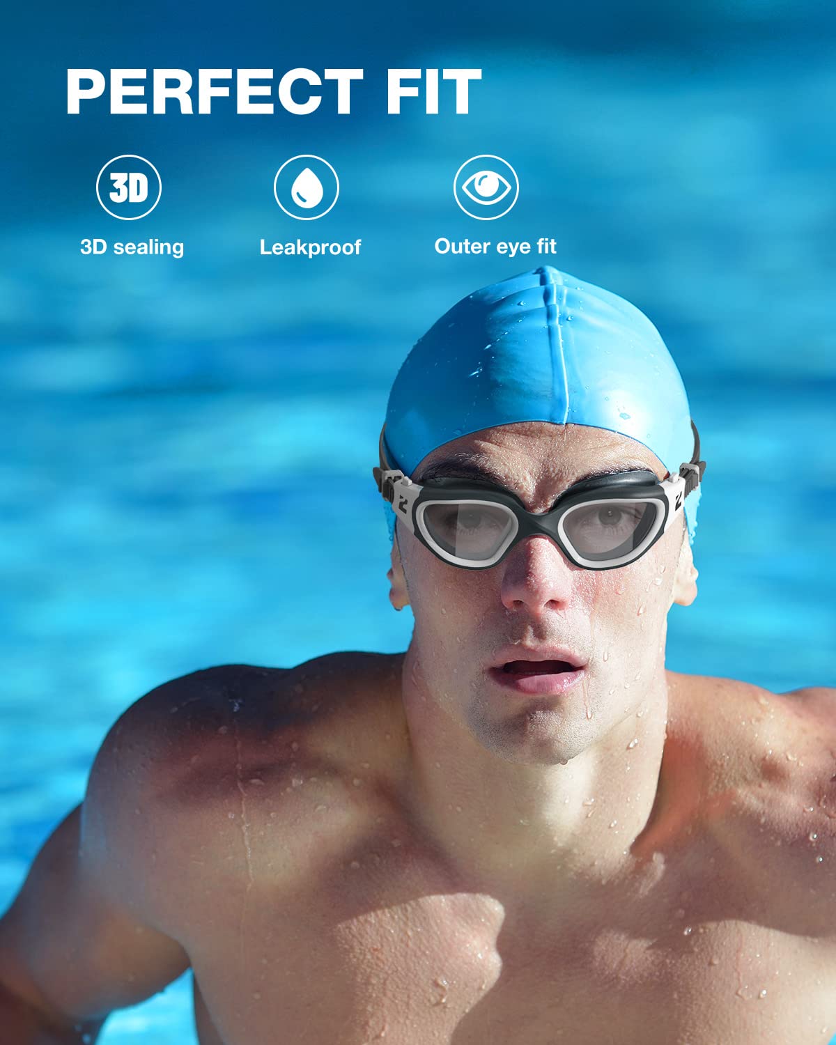 ZIONOR G1 SE Anti-Fog Swimming Goggles for Adults