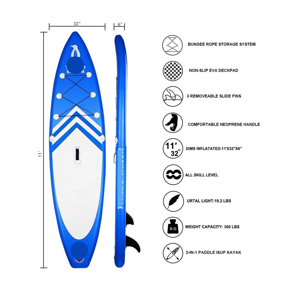 Inflatable Stand Up Paddle Board for Outdoor Water Sports