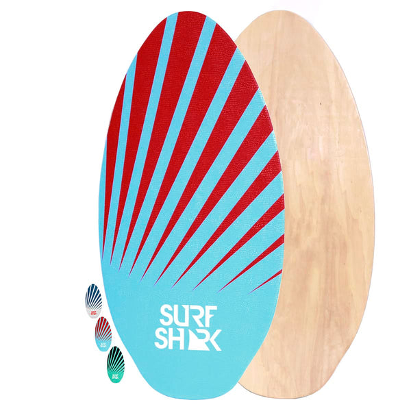 Deluxe Wooden Skimboard with EVA Grip Pad for Beach Use
