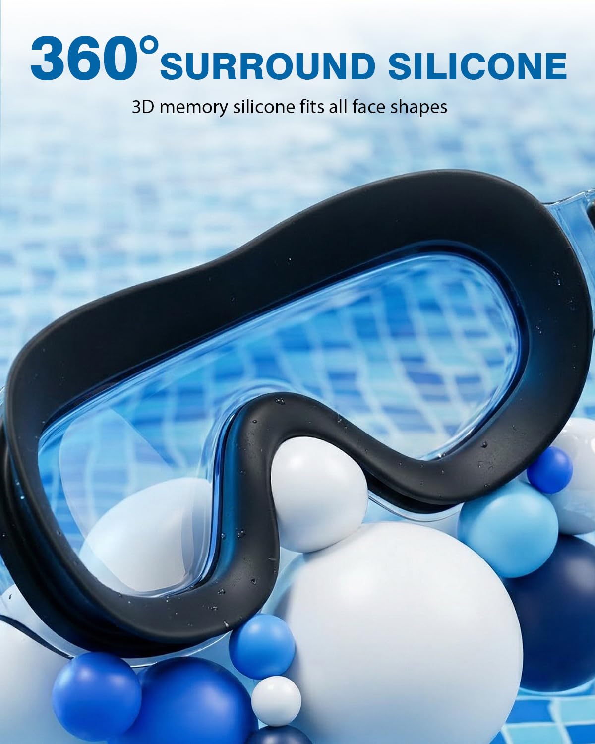 Zoomsnail 2-Pack Rimless Wide-View Anti-Fog Swim Goggles
