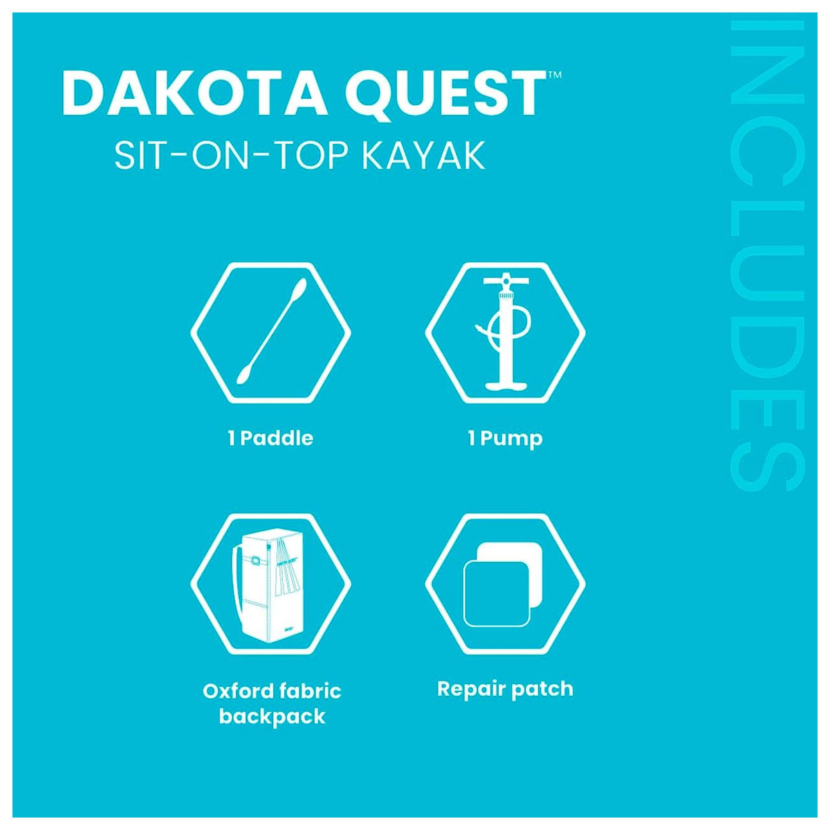 INTEX Dakota Quest 10.5FT Sit-On-Top Inflatable Kayak