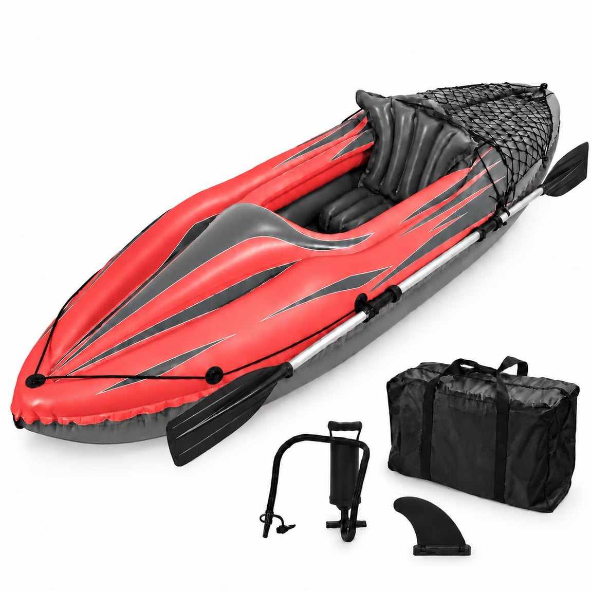 1-Person Inflatable Kayak with 86-Inch Paddle and Skeg