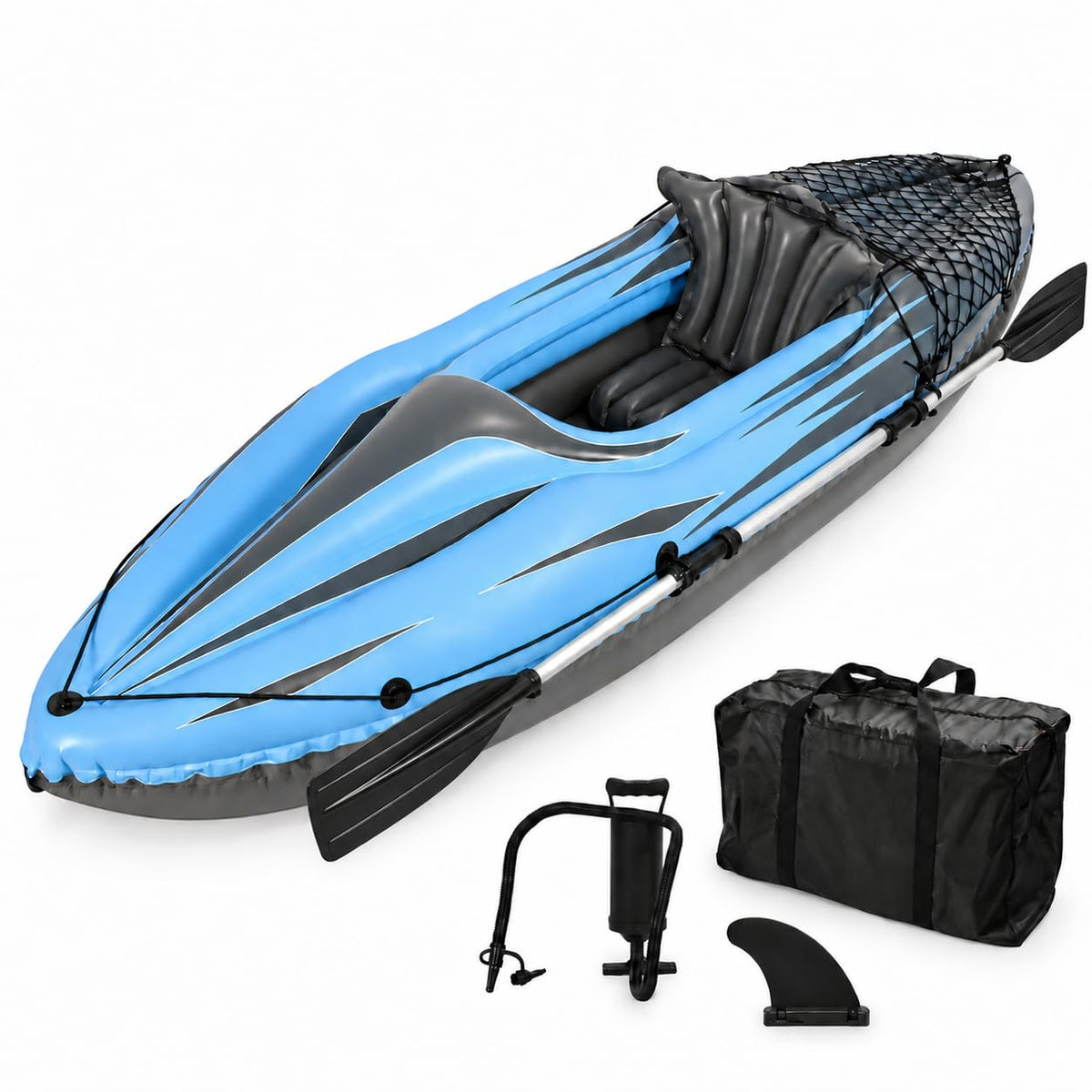 1-Person Inflatable Kayak with 86-Inch Paddle and Skeg