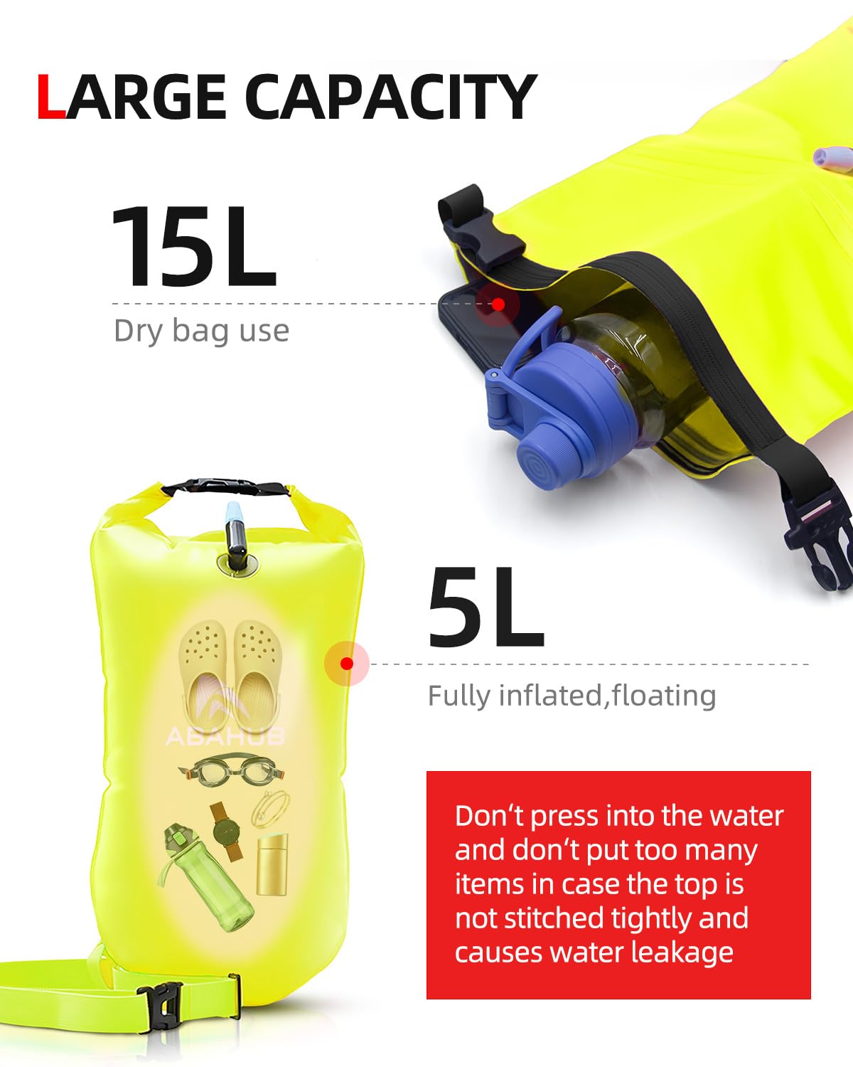 Open Water Swimming Safety Buoy and Tow Float