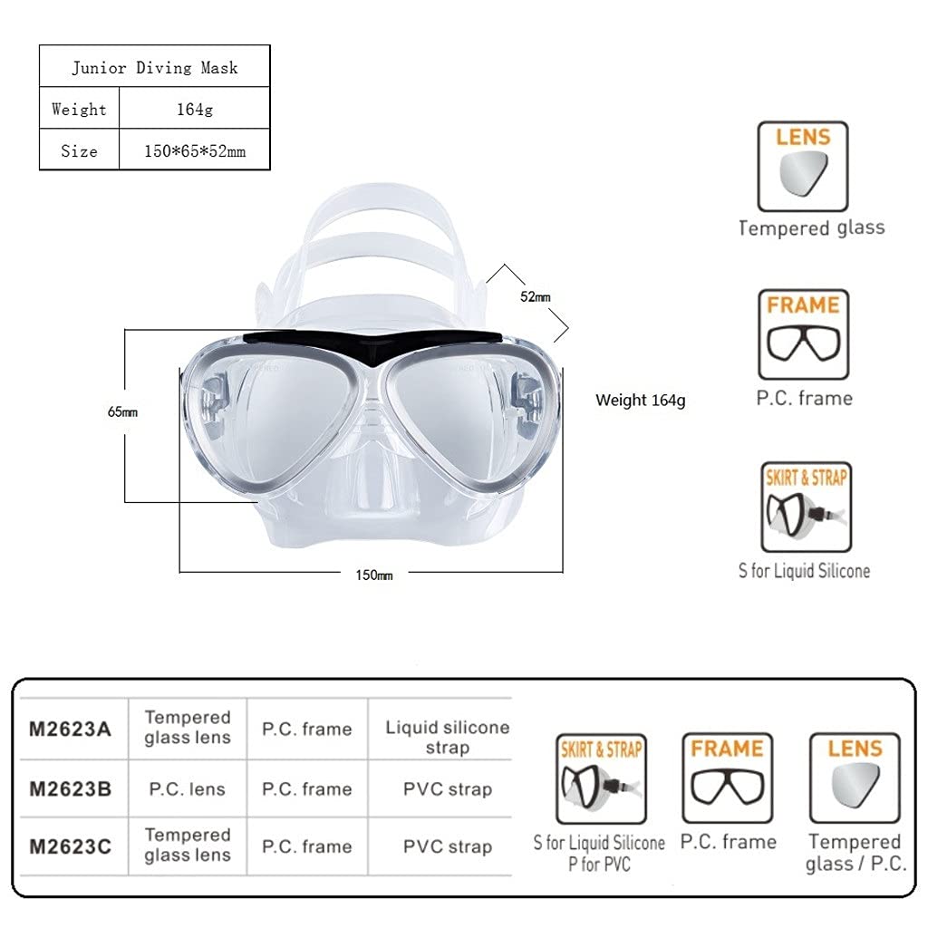 PGNEX Anti-Fog Diving Mask, Snorkel and Fins Set