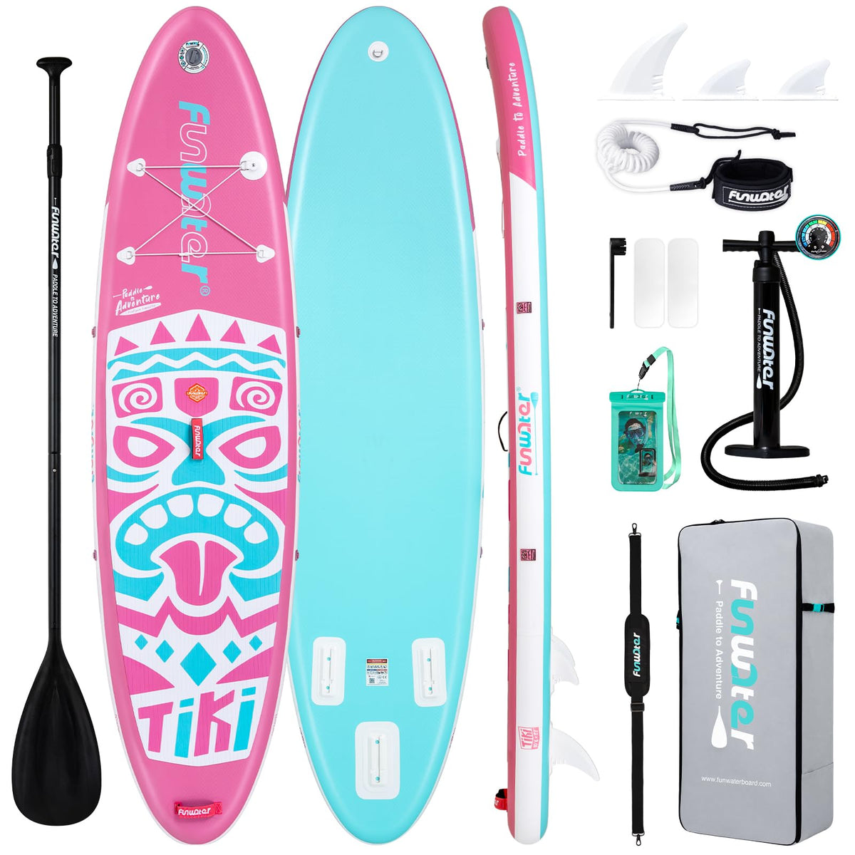 FunWater Inflatable Paddle Board with Beginner SUP Accessories