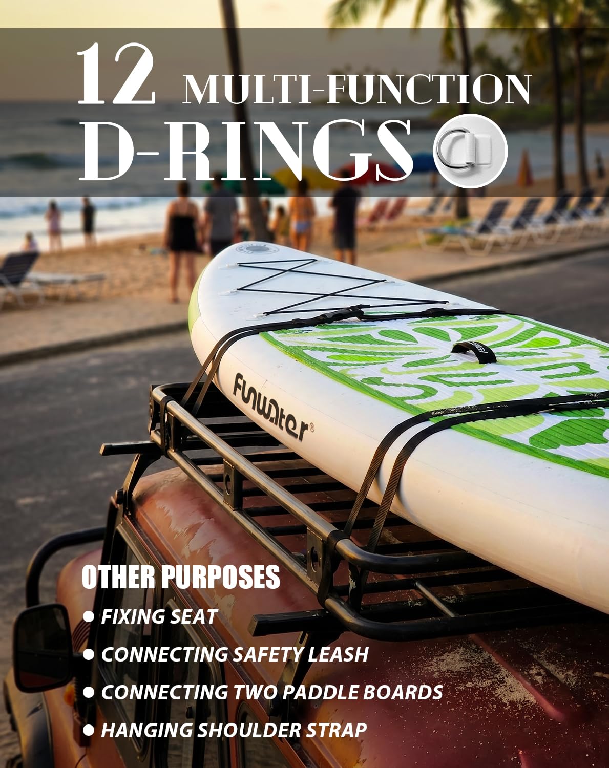 FunWater Inflatable Paddle Board with Beginner SUP Accessories