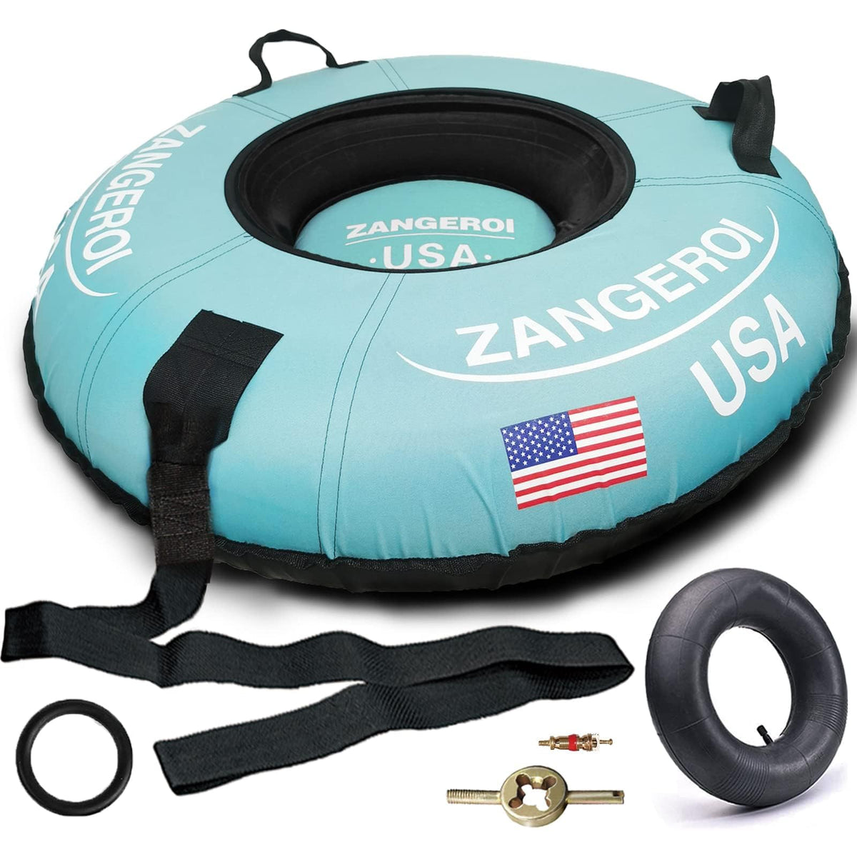 Heavy-Duty Inflatable Snow Tube with Cover for Sledding