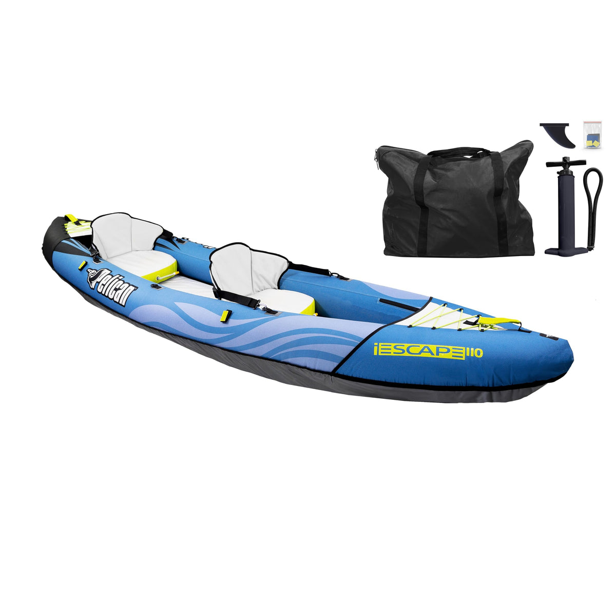 Pelican iESCAPE Inflatable Recreational Kayak for 1–2 People