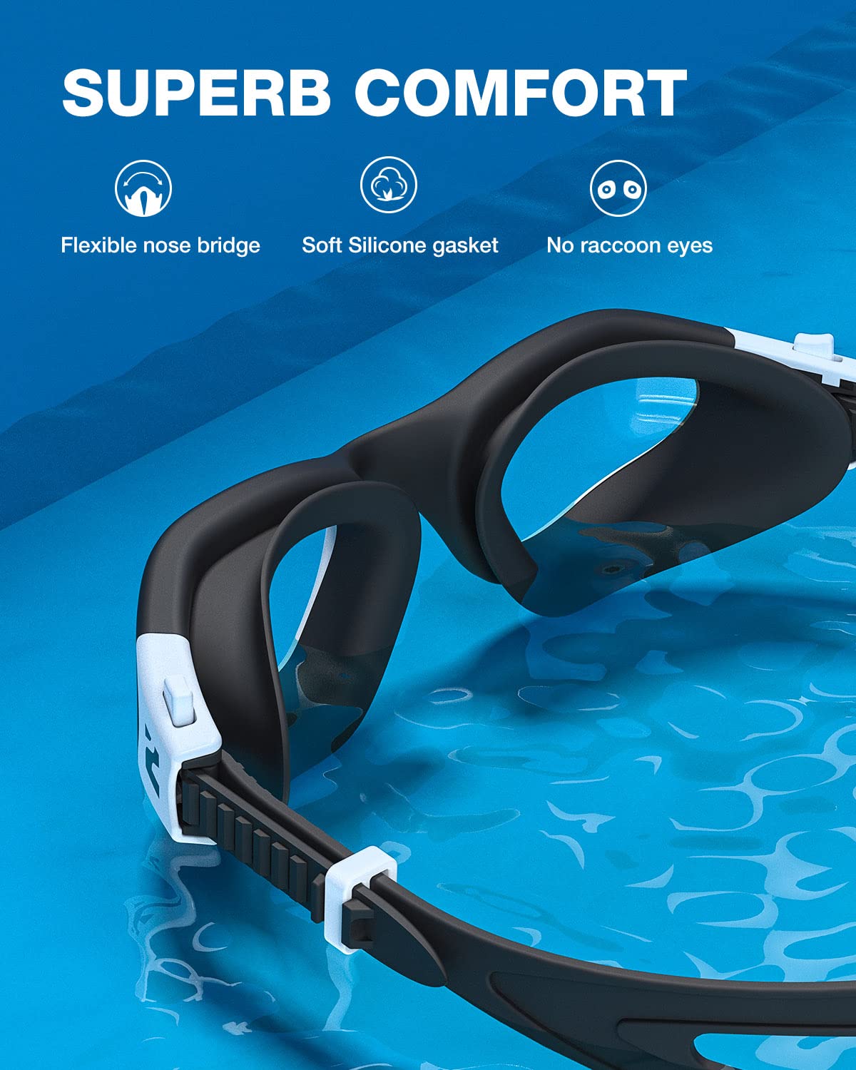 ZIONOR G1 SE Anti-Fog Swimming Goggles for Adults