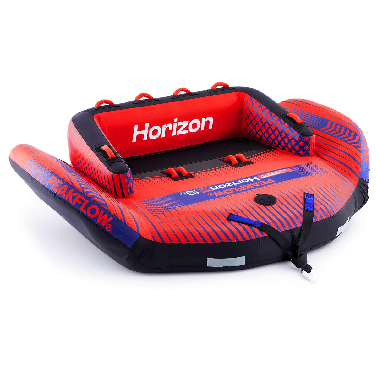 PEAKFLOW 1–3 Rider Boat Towable Tube with Nylon Cover