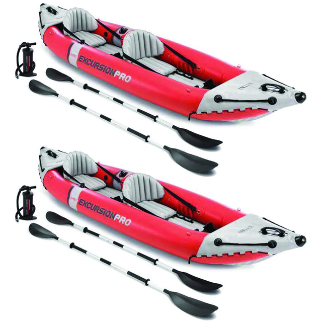 INTEX Excursion Pro K2 2-Person Inflatable Fishing Kayak 2-Pack