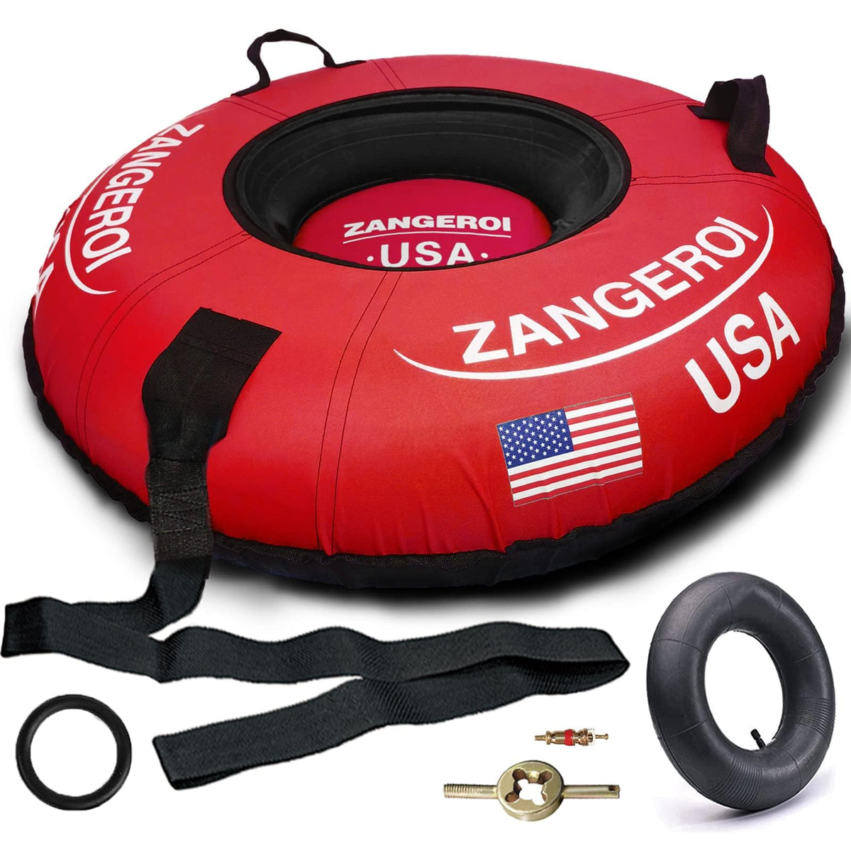 Heavy-Duty Inflatable Snow Tube with Cover for Sledding