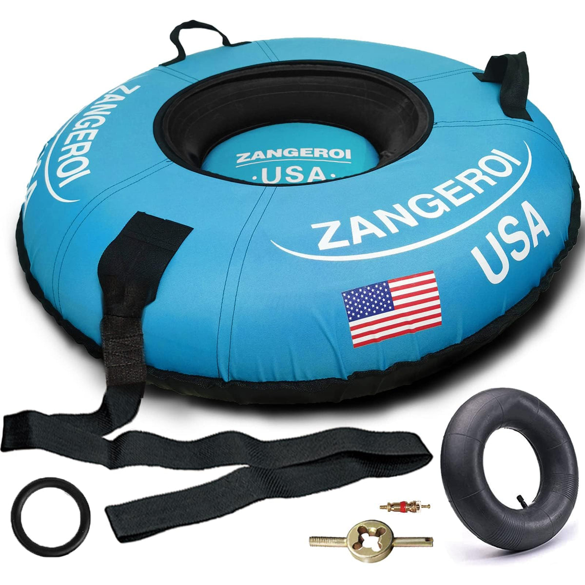 Heavy-Duty Inflatable Snow Tube with Cover for Sledding