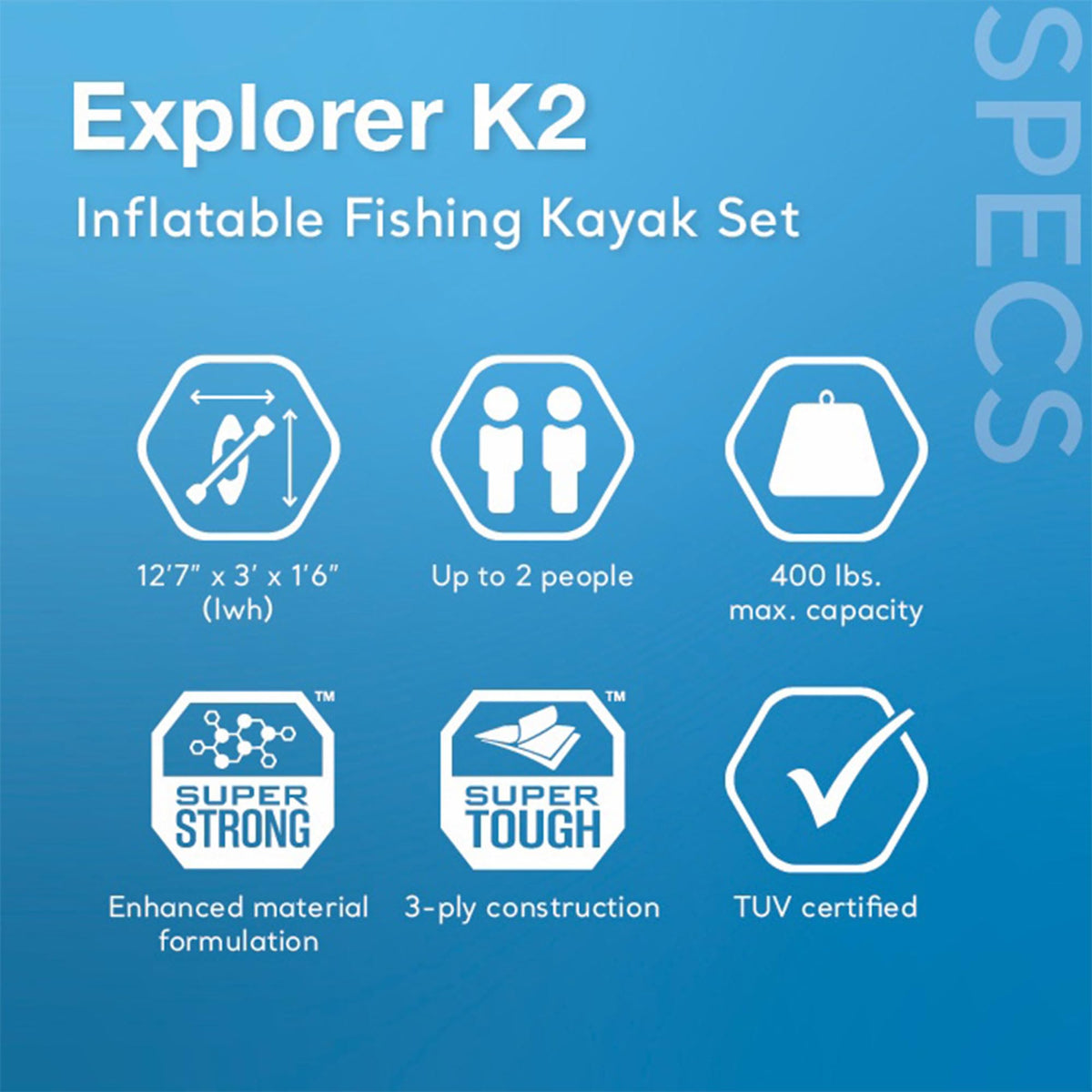 INTEX Excursion Pro K2 2-Person Inflatable Fishing Kayak 2-Pack