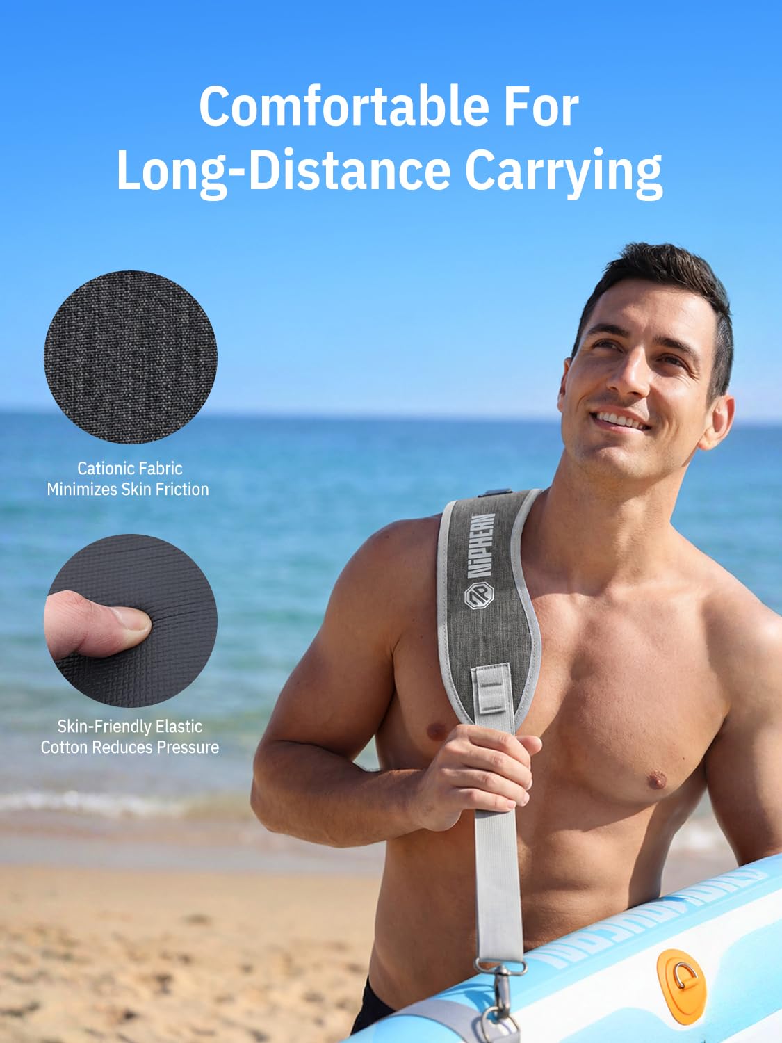 niphean Adjustable Shoulder Carry Strap for SUP Paddle Boards