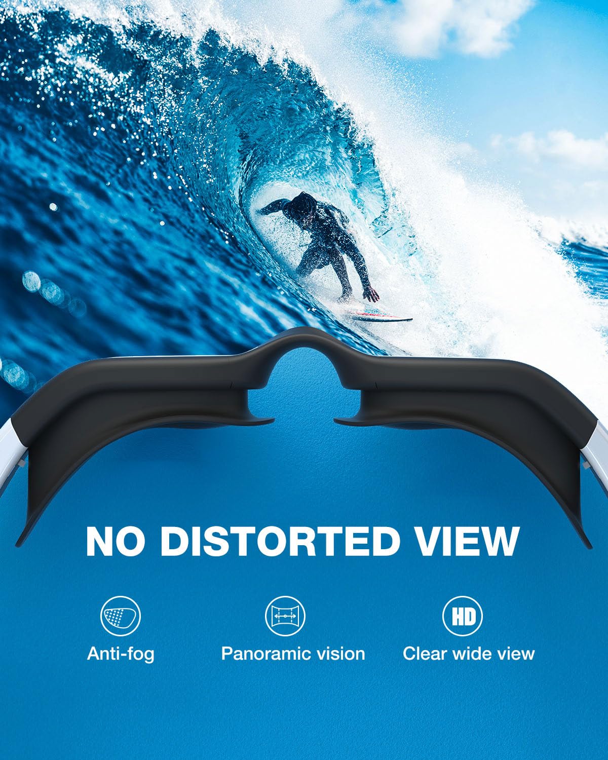 ZIONOR G1 Polarized Anti-Fog Swimming Goggles for Adults