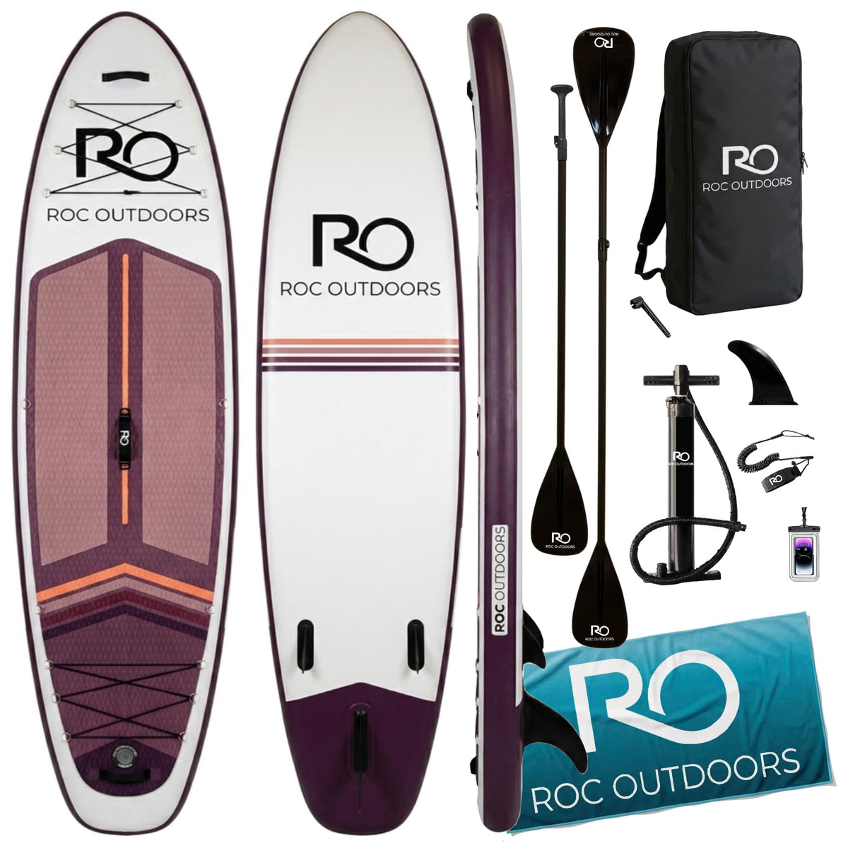 Roc 10'6" Inflatable Stand Up Paddle Board with Accessories