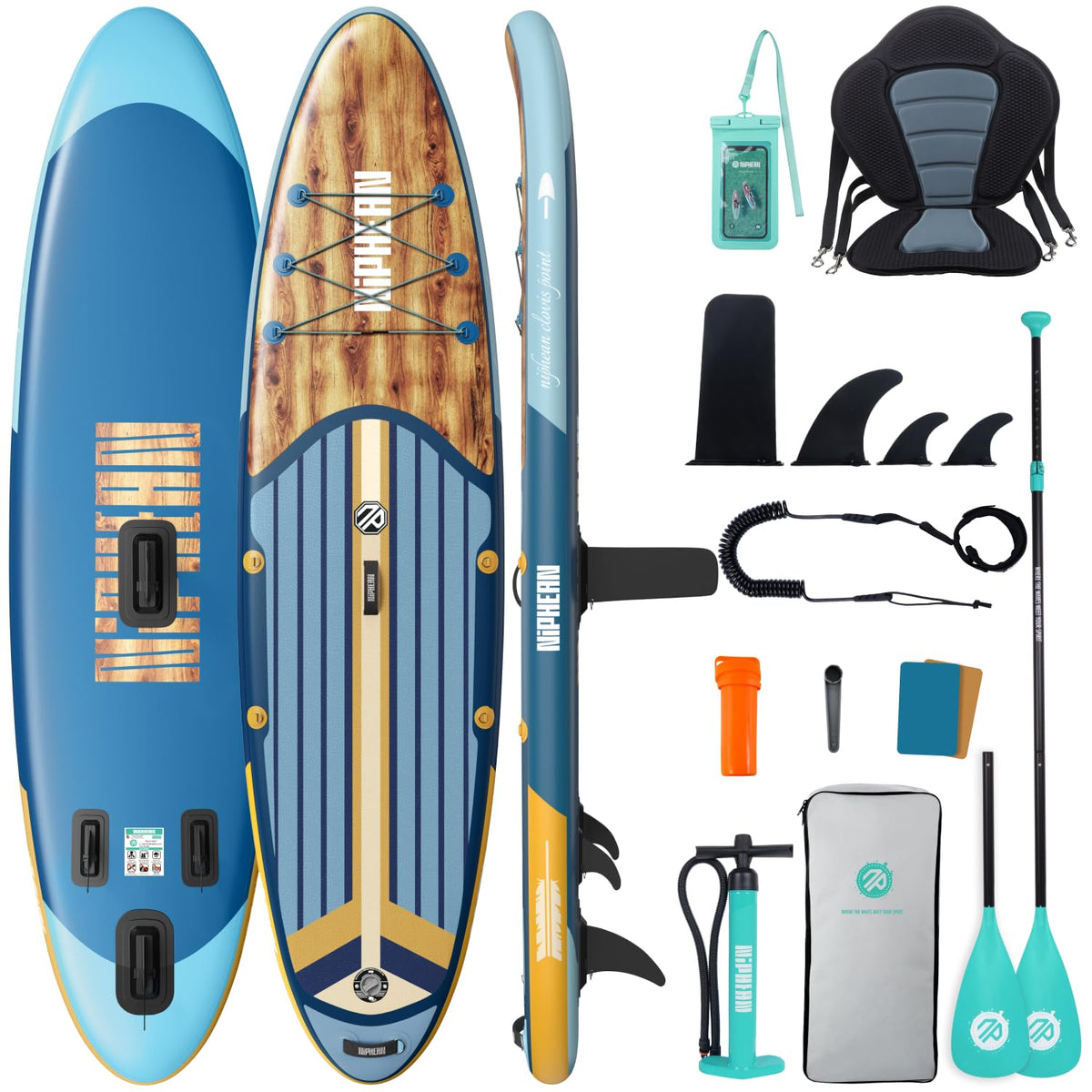 Niphean 10'6"/12'6" Inflatable SUP Board with Accessories
