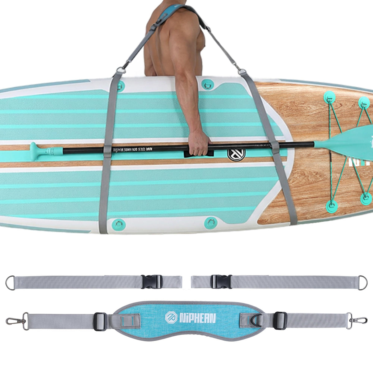 niphean Adjustable Shoulder Carry Strap for SUP Paddle Boards