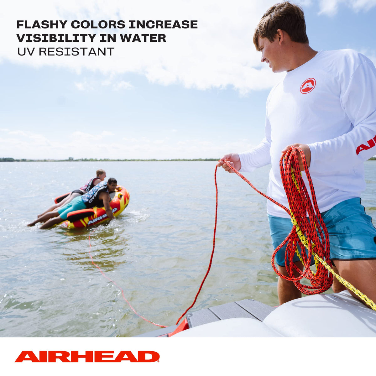 Airhead 60-Foot Tow Rope for 1–4 Person Towable Tubes
