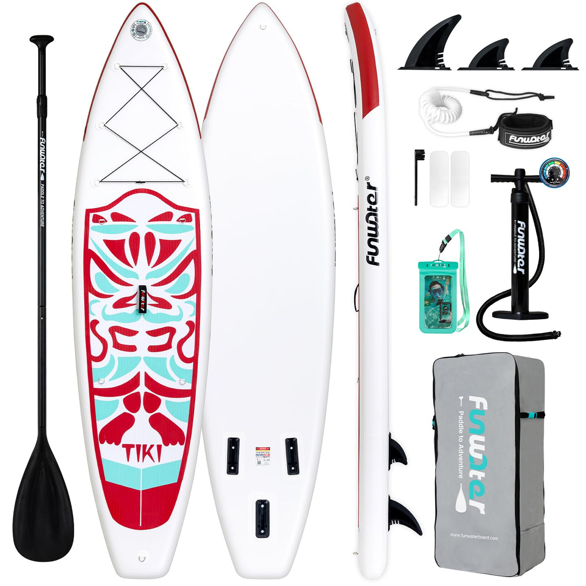 FunWater Inflatable Paddle Board with Beginner SUP Accessories