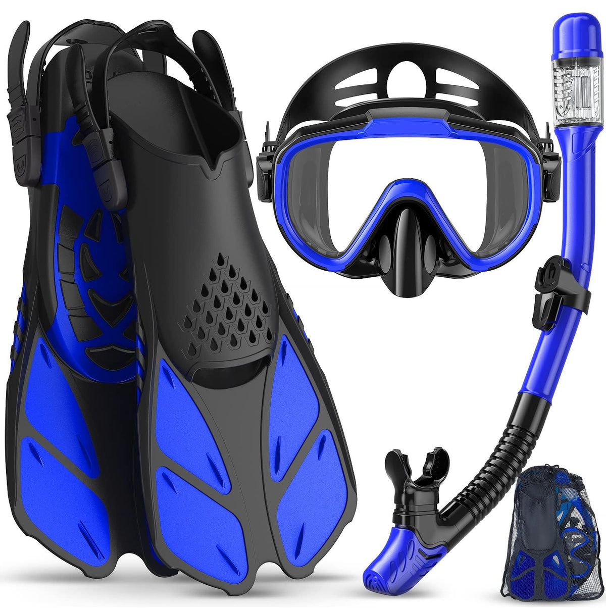 Ubekezele 4-in-1 Adult Snorkeling Set with Mask and Snorkel
