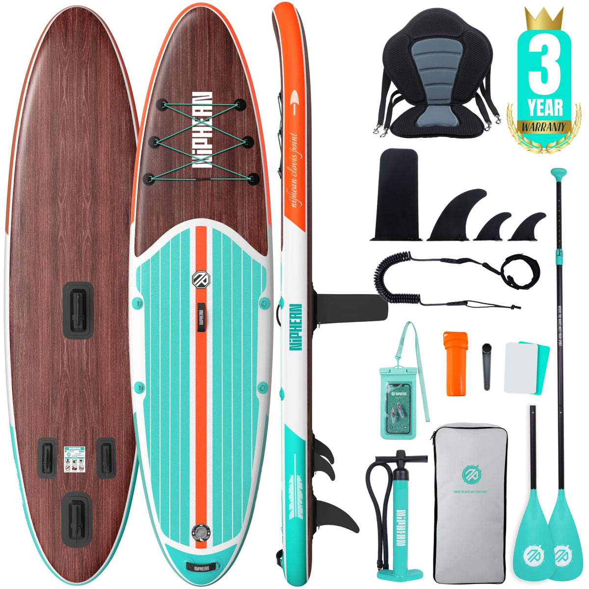 Niphean 10'6"/12'6" Inflatable SUP Board with Accessories
