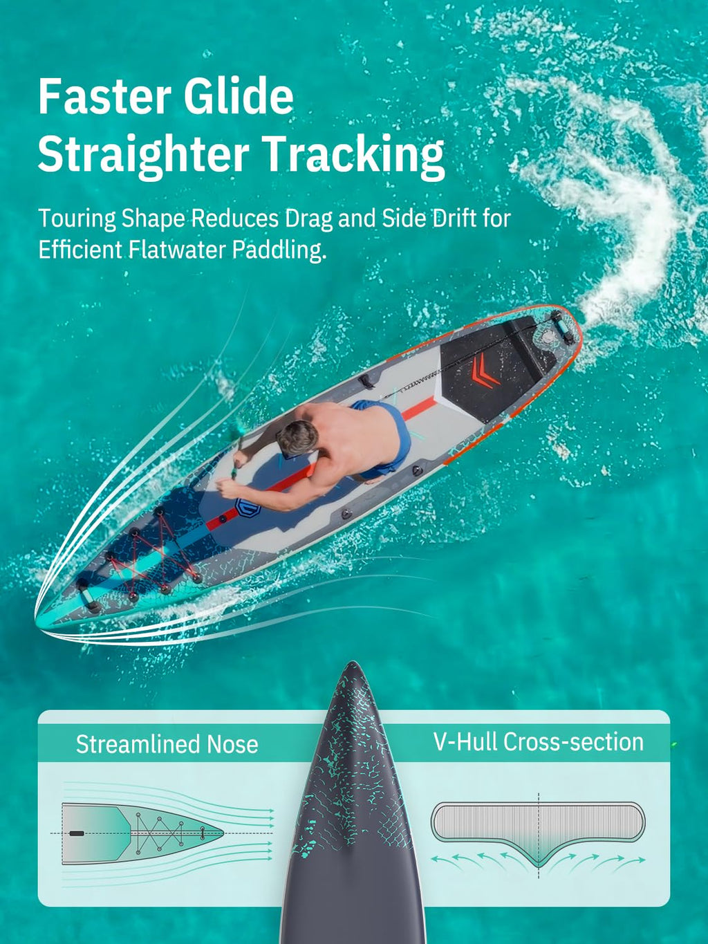 Niphean 10'6"/12'6" Inflatable SUP Board with Accessories