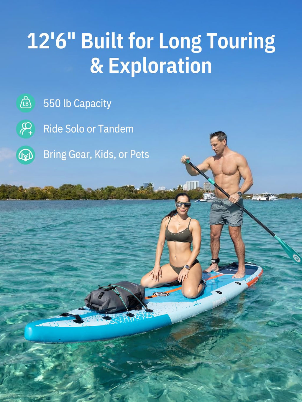 Niphean 10'6"/12'6" Inflatable SUP Board with Accessories