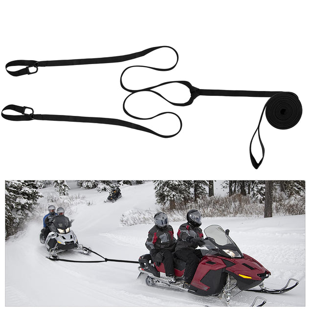Heavy-Duty Emergency Off-Road Tow Strap with Two Hooks