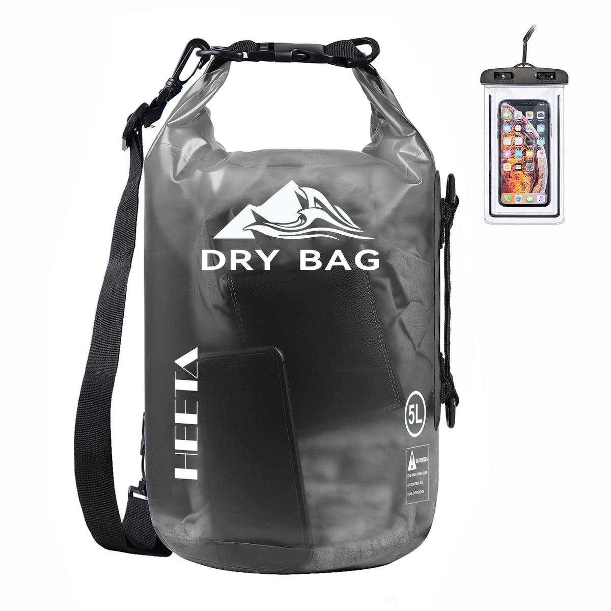 Waterproof Dry Bag Backpack with Phone Case for Kayaking