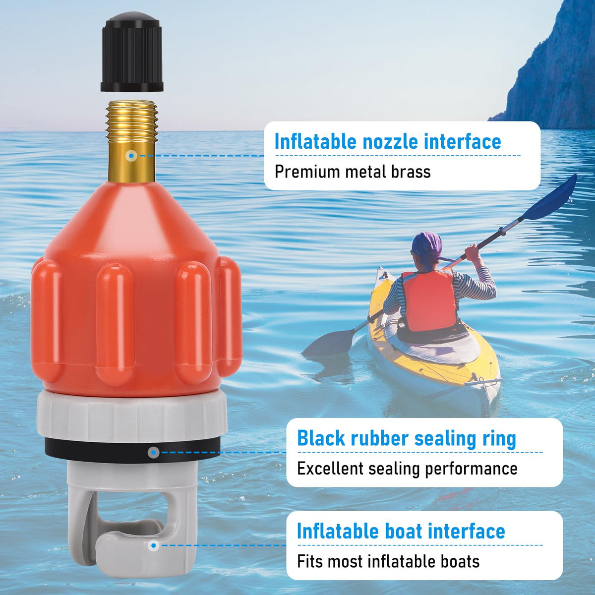 Aoiiefe 2-Pack SUP Pump Adapters for Paddle Boards