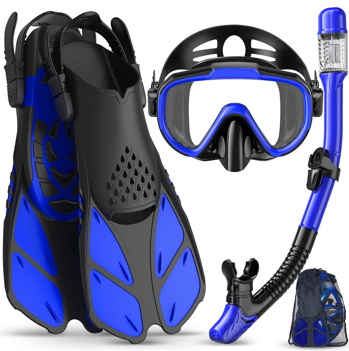 Ubekezele 4-in-1 Adult Snorkeling Set with Mask and Snorkel