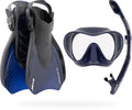 Cressi Voyager Adult Snorkel Set with Dry-Top Snorkel
