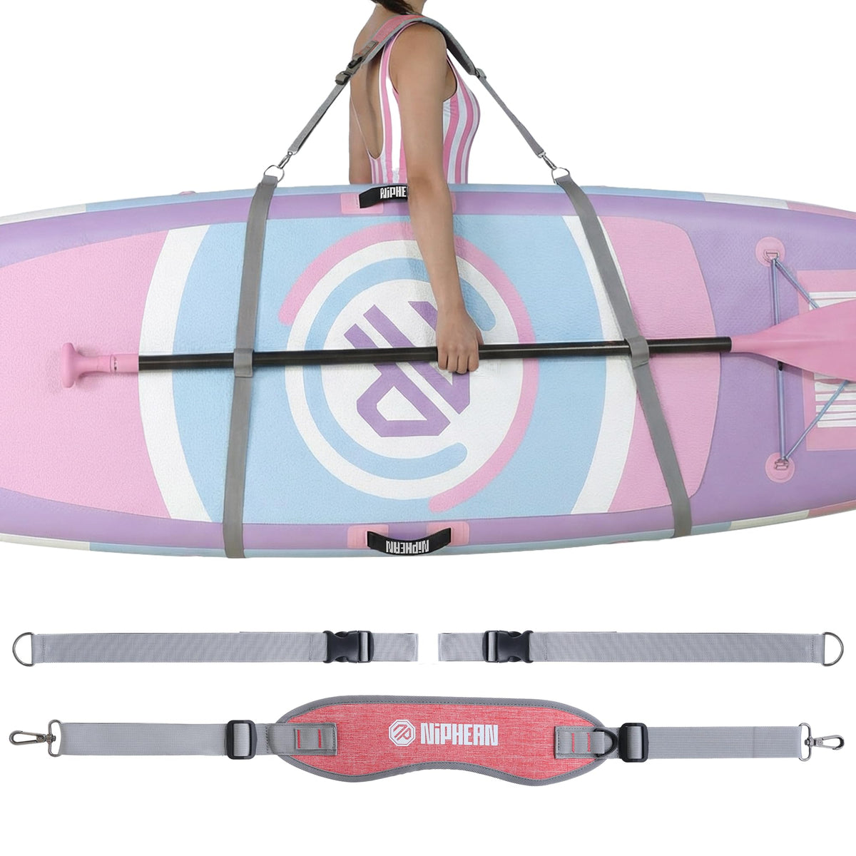 niphean Adjustable Shoulder Carry Strap for SUP Paddle Boards