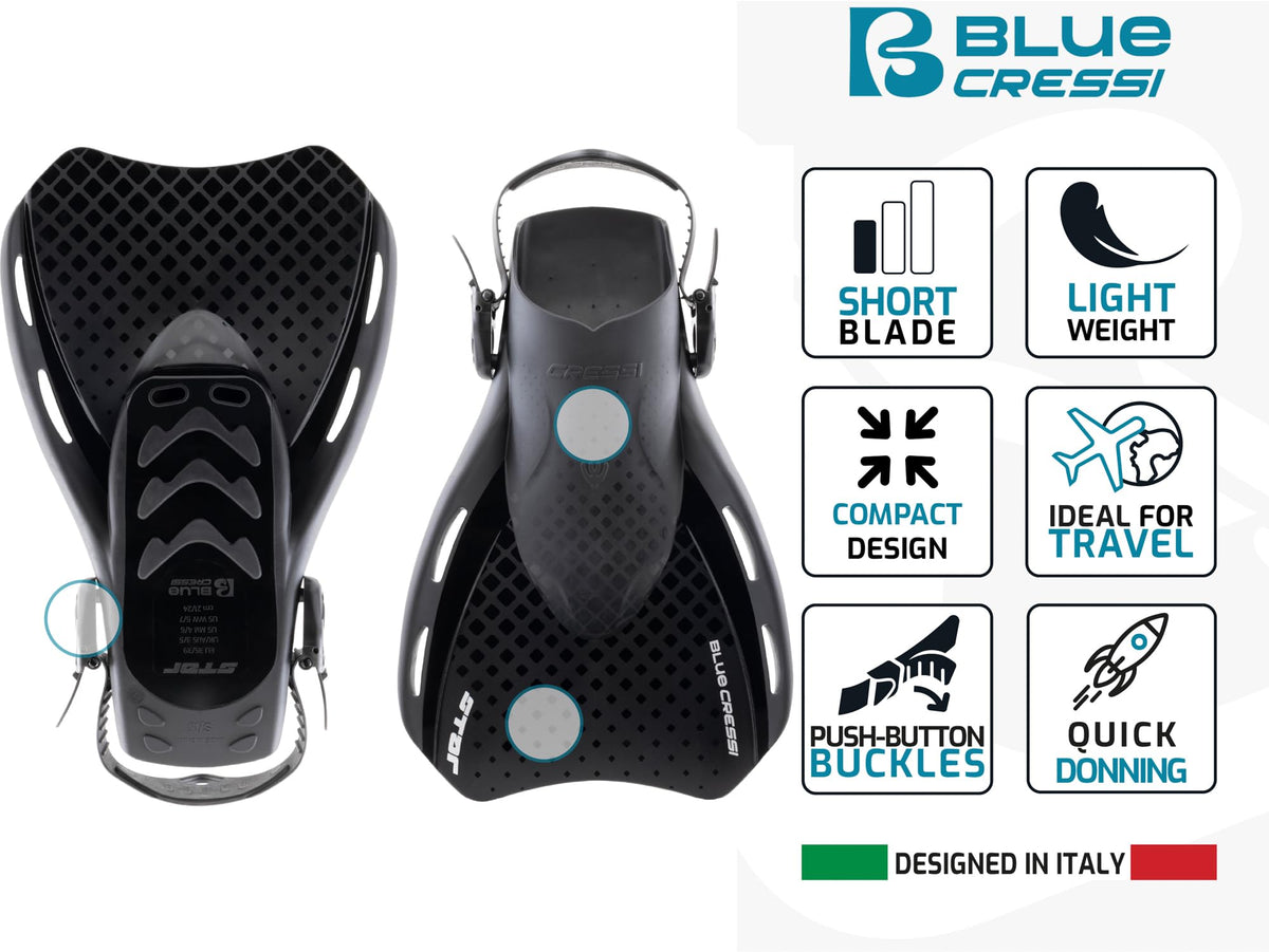 Cressi Star Adjustable Open-Heel Swim Fins