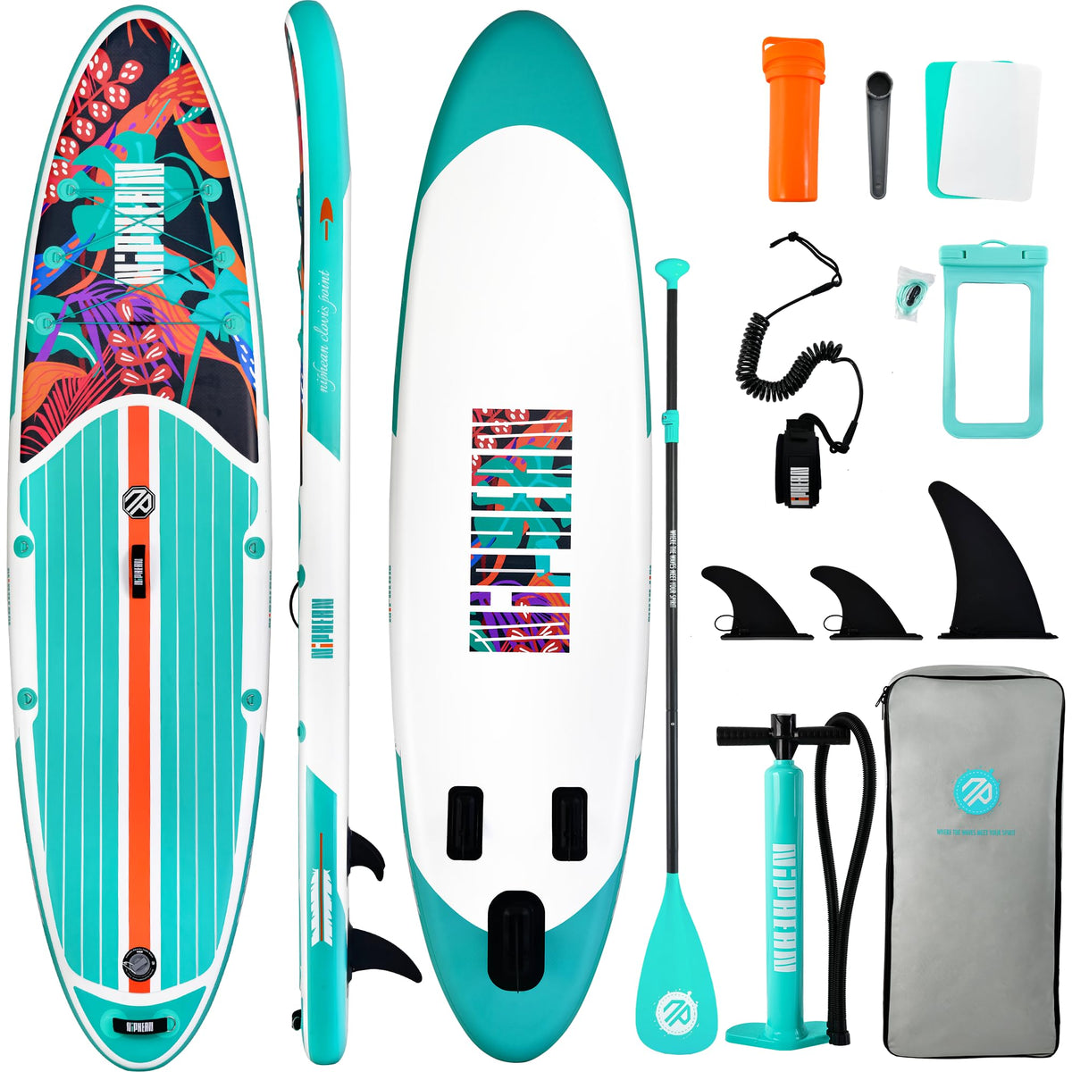 Niphean 10'6"/12'6" Inflatable SUP Board with Accessories