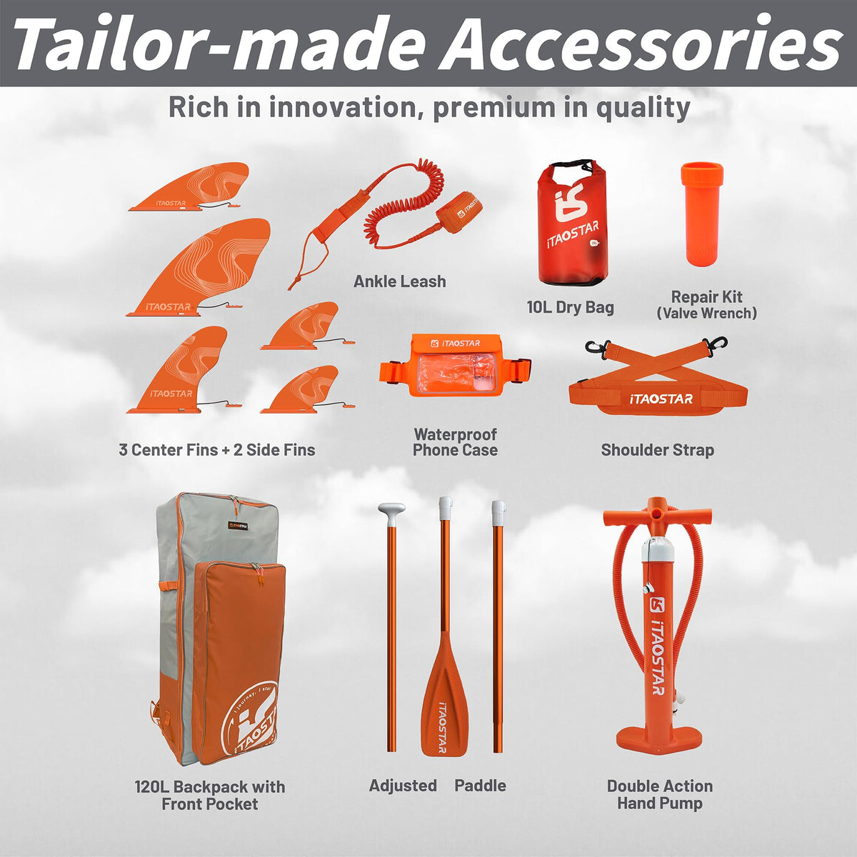 iTAOSTAR Joyful Voyagers Paddle Board with Full Accessories
